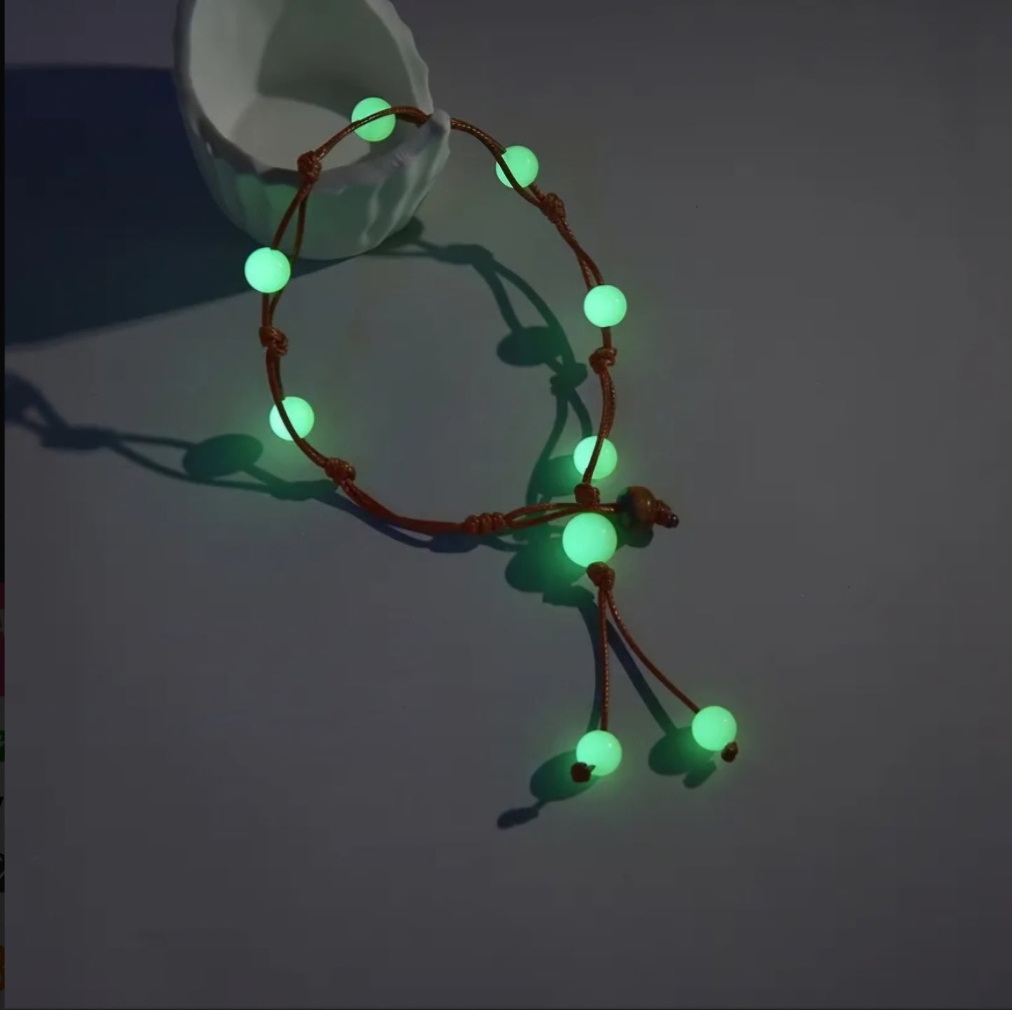 WOVEN GLOW IN THE DARK ANKLET B+F 8