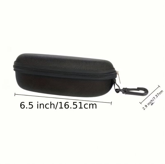 BLACK HARD SHELL GLASSESS CASE B+F 8