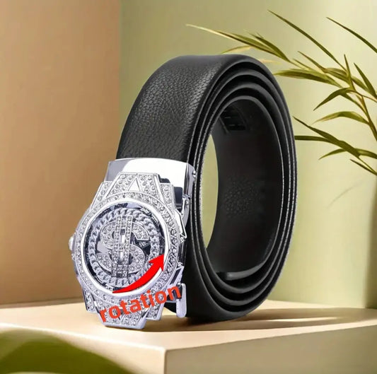 LEATHER DOLLAR BLING BELT BLING8UK