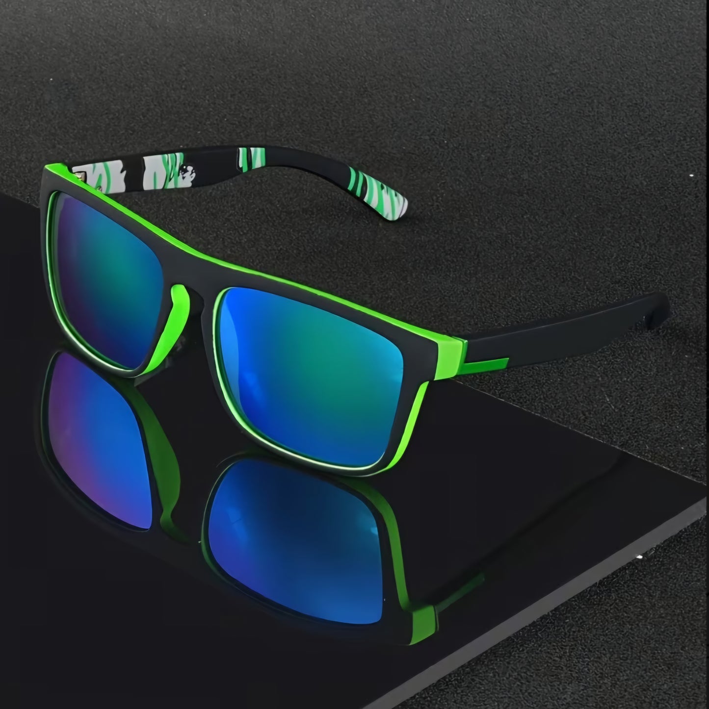 GREEN GLOW FLOW SUNGLASSES B+F 8