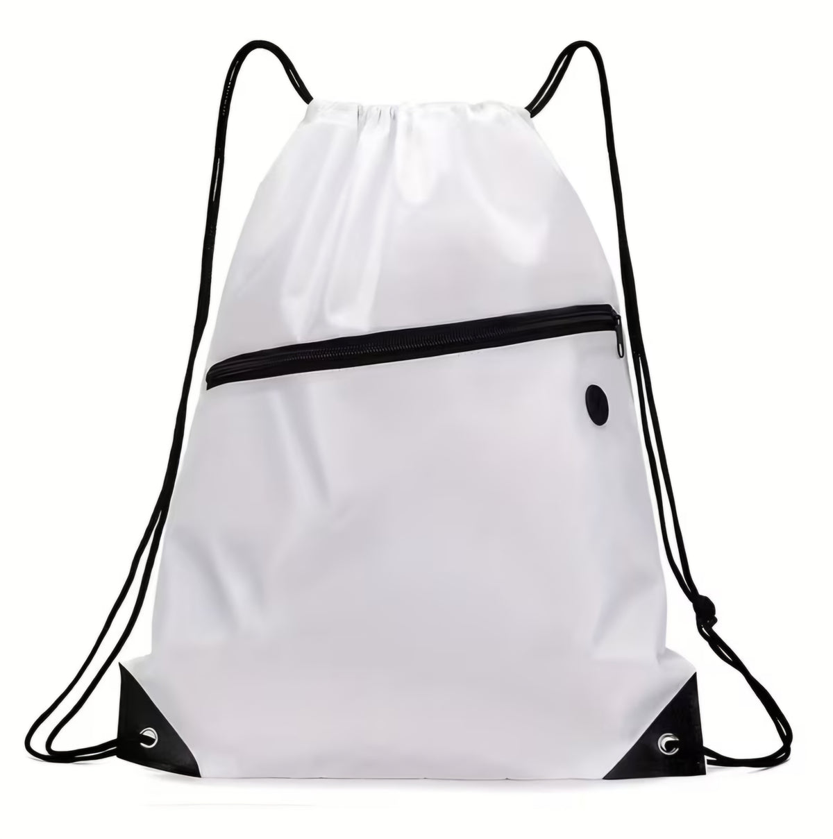 WHITE DRAW STRING BACKPACK B+F 8