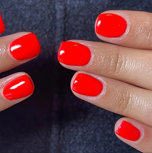 GLOWING RED NAILS 24pcs B+F 8