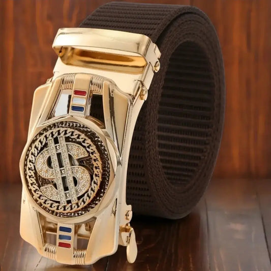 BROWN DOLLAR BLING BELT BLING8UK