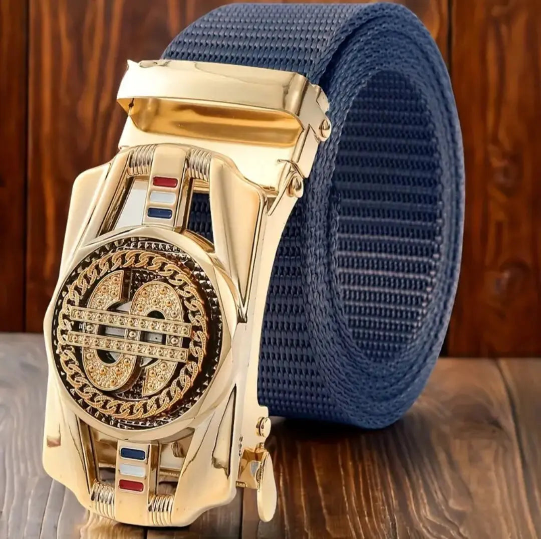 BLUE DOLLAR BLING BELT BLING8UK