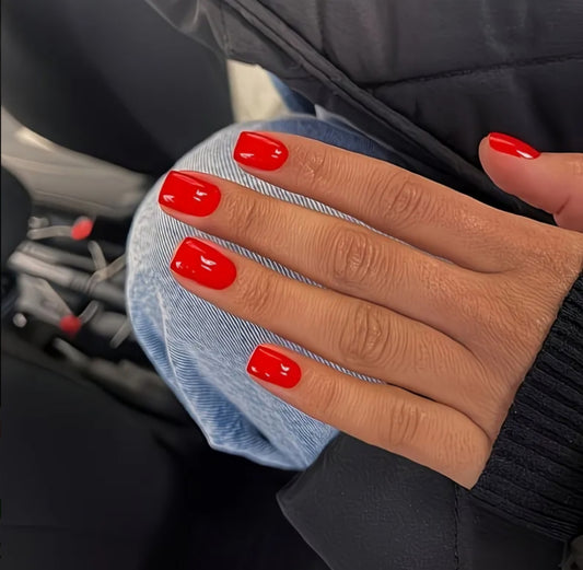 GLOWING RED NAILS 24pcs B+F 8