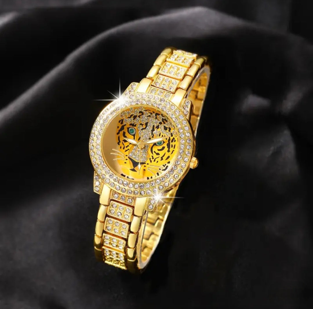 TIGER FACE BLING WATCH BLING8UK