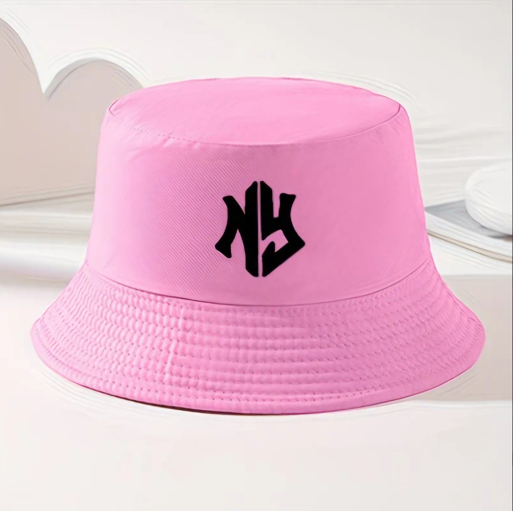 PINK NY BUCKET HAT B+F 8