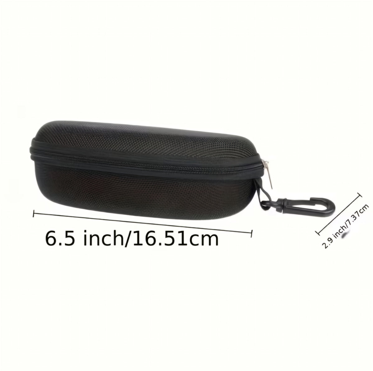 BLACK HARD SHELL GLASSESS CASE B+F 8
