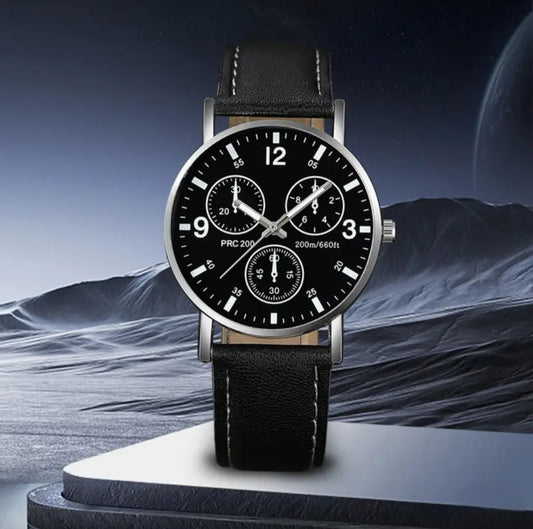 GLOW IN DARK BLACK WATCH BLING8UK