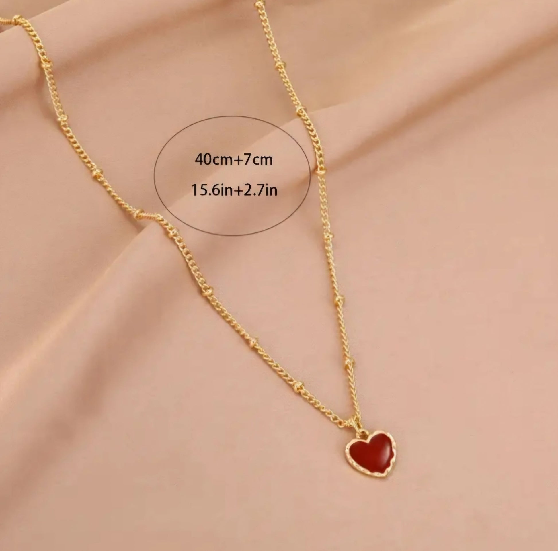 RED HEART NECKLACE BLING8UK