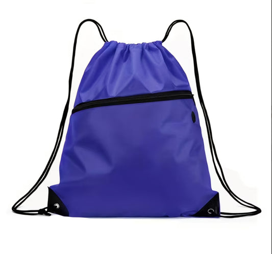 BLUE DRAW STRING BACKPACK B+F 8
