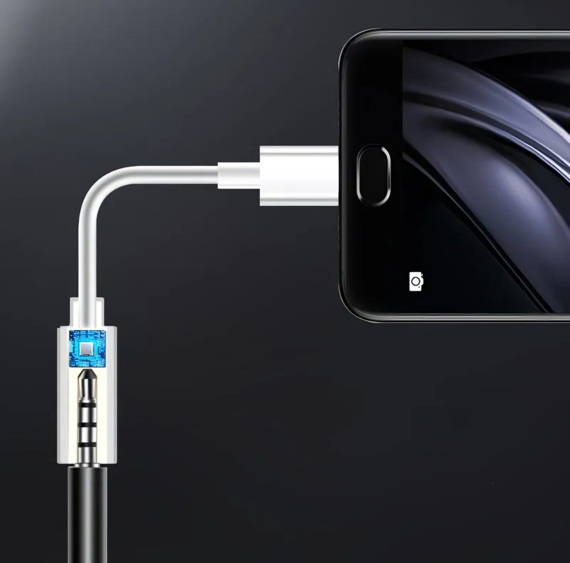 HEADPHONE ADAPTOR WHITE B+F 8