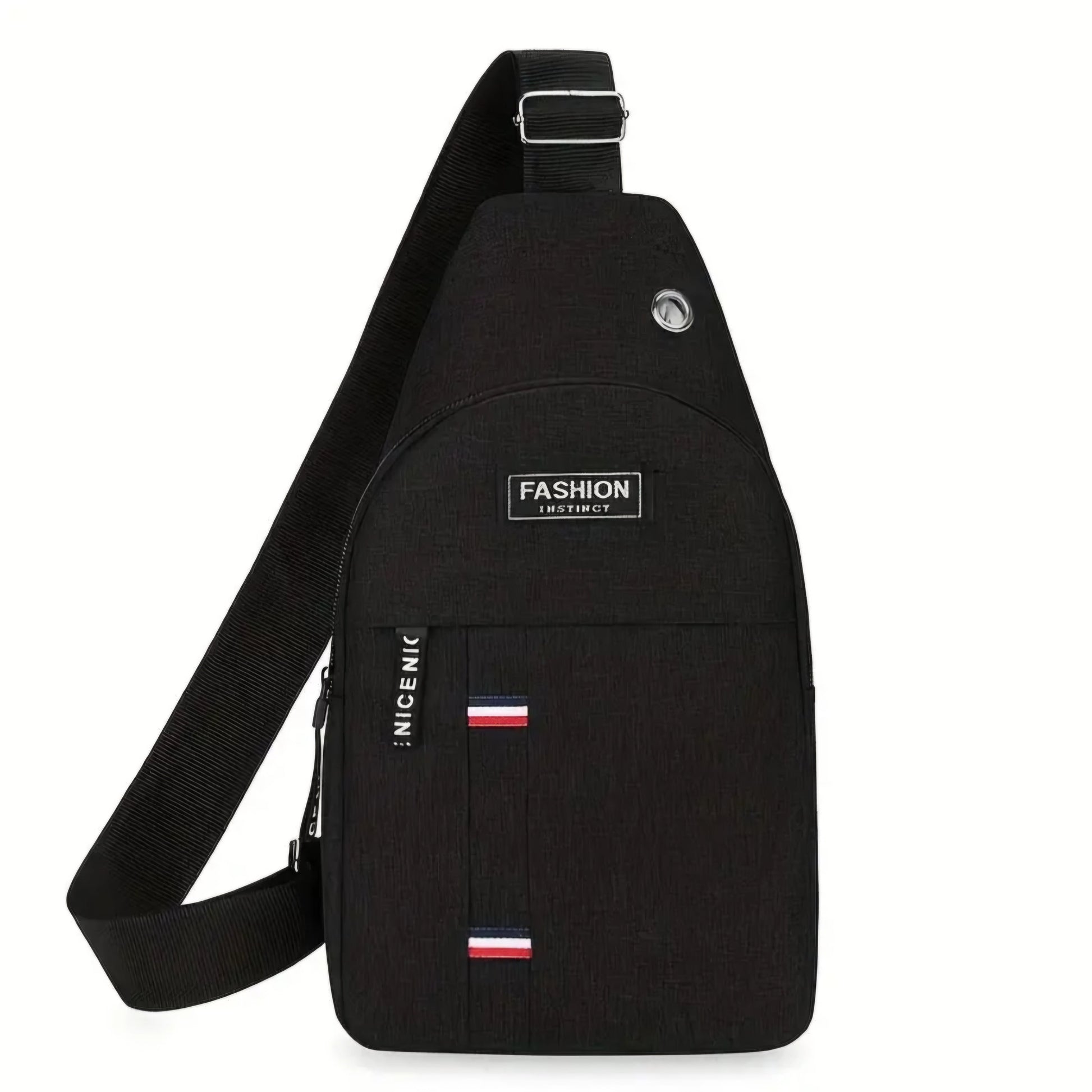 BLACK FASHION INSTINCT SPORTS BAG BLING8UK