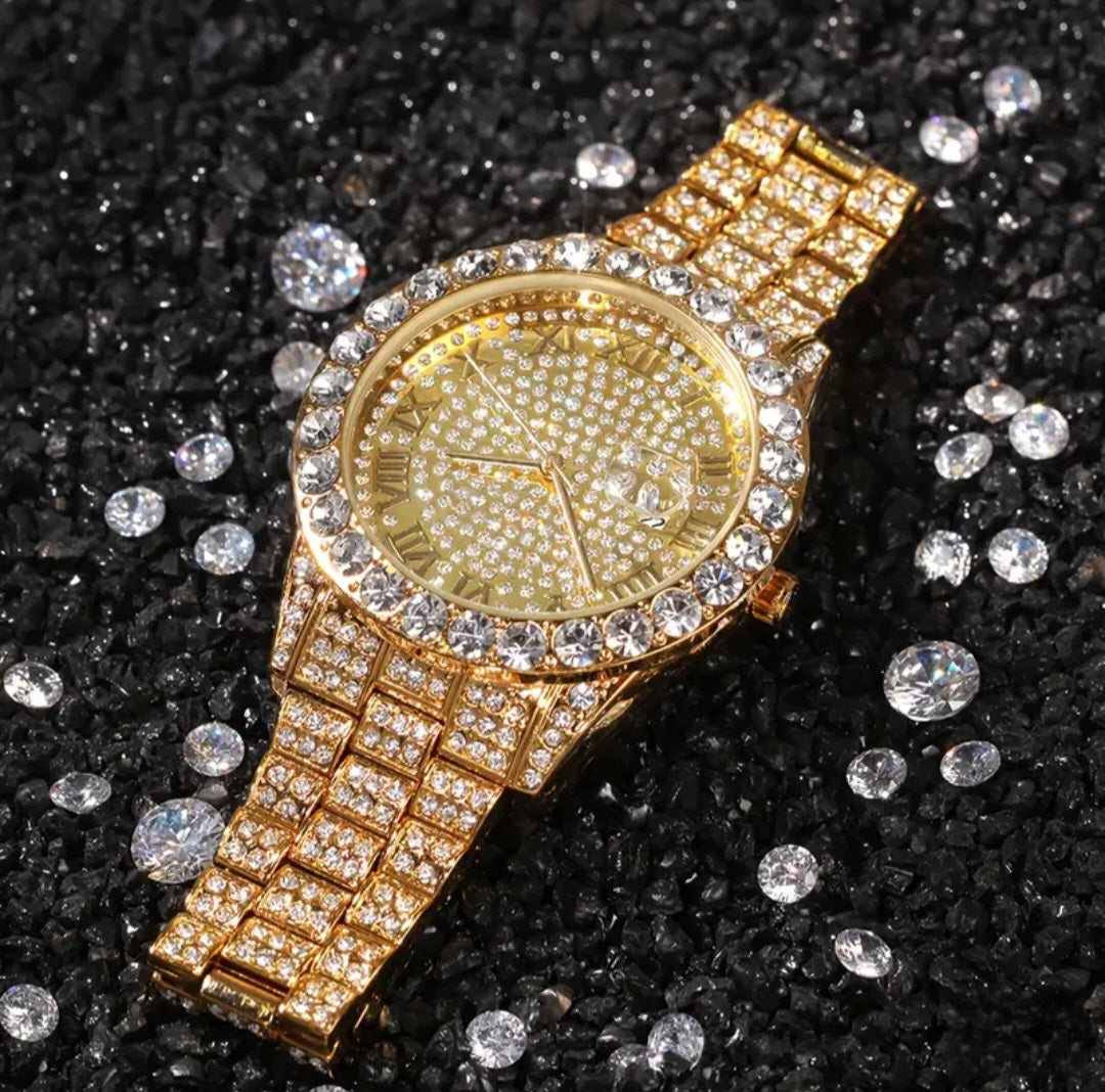 ELEGANT SPARKLE QUARTZ WATCH BLING8UK