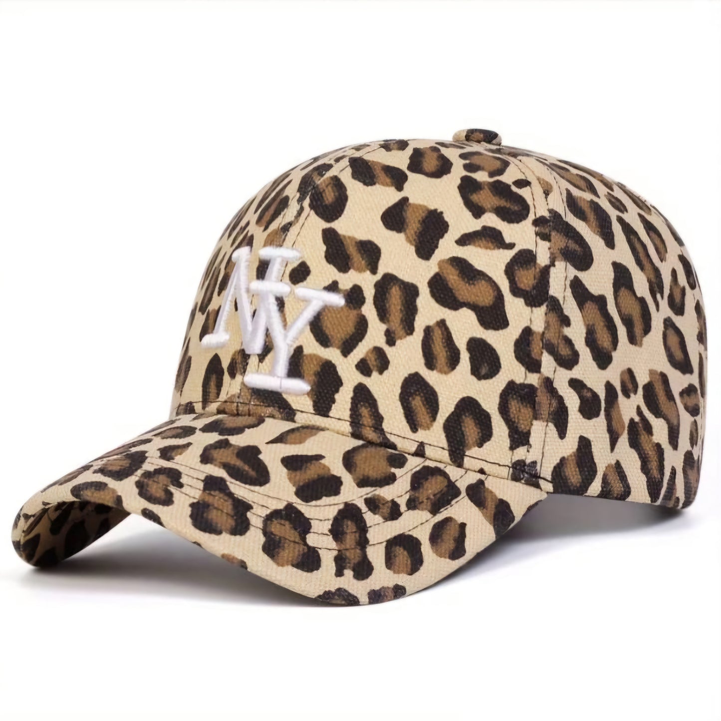 NY KHAKI LEOPARD PRINT CAP B+F 8