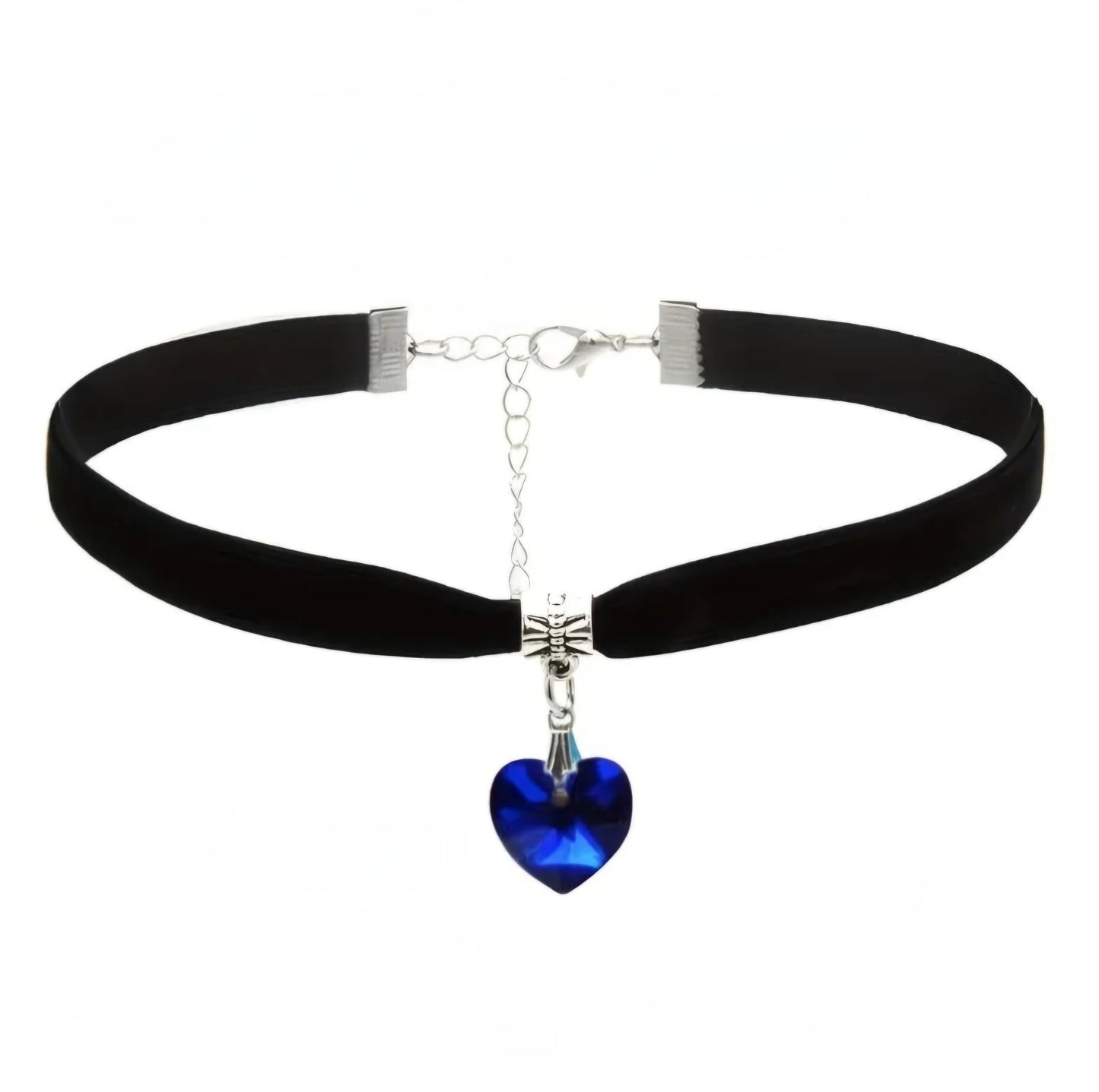 ROYAL BLUE HEART CHOKER B+F 8