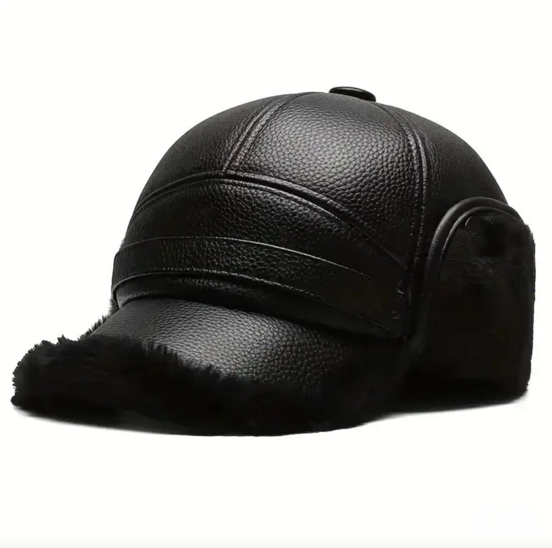BLACK WINTER BASEBALL CAP BLING8UK