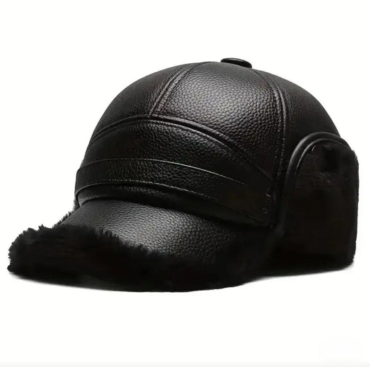 BLACK WINTER BASEBALL CAP BLING8UK