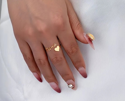 MAMA GOLD ADJUSTABLE RING B+F 8