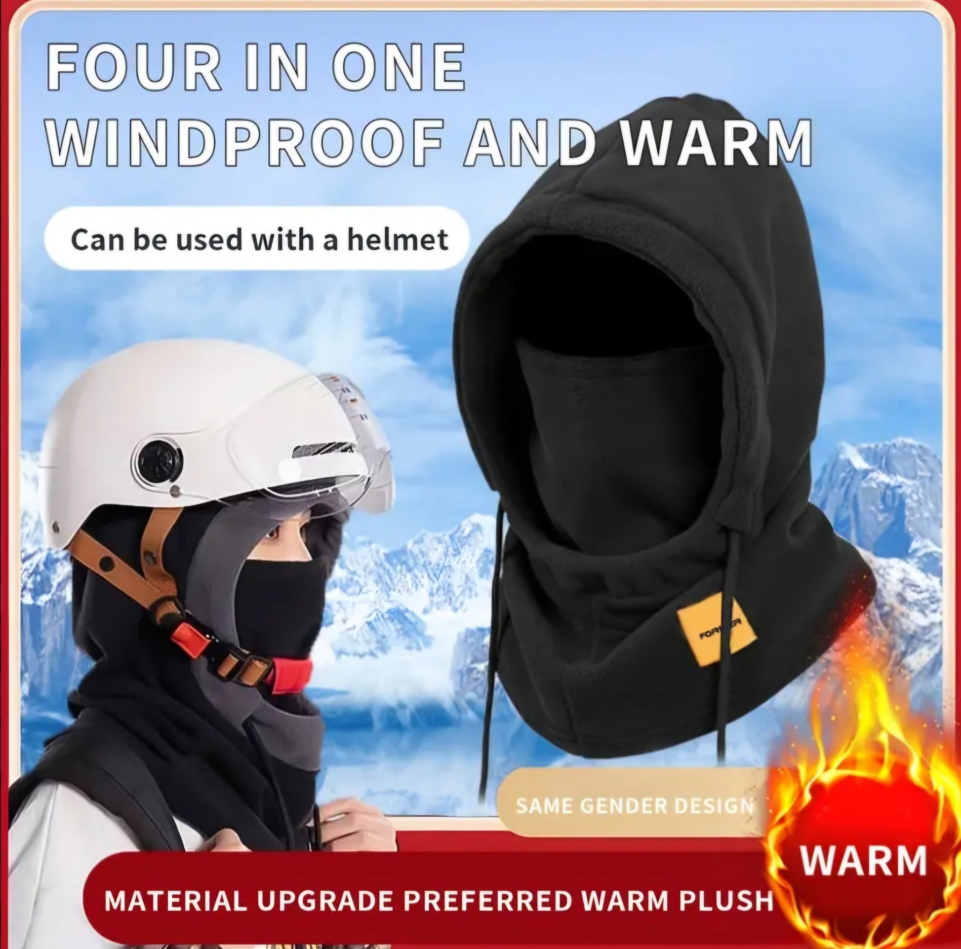 BLACK FOREVER FULL FACE BALACLAVA BLING8UK