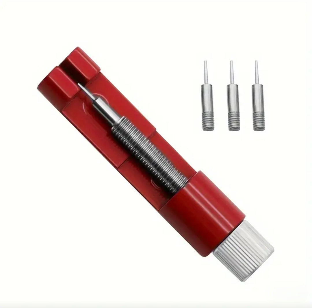 RED STAINLESS STEEL WATCH LINK REMOVER BLING8UK