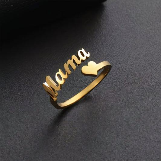 MAMA GOLD ADJUSTABLE RING B+F 8