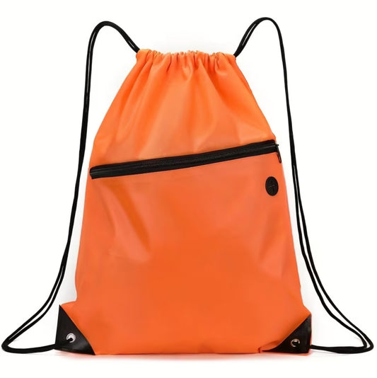 ORANGE DRAW STRING BACKPACK B+F 8