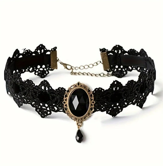 BLACK GOTHIC CHOKER B+F 8