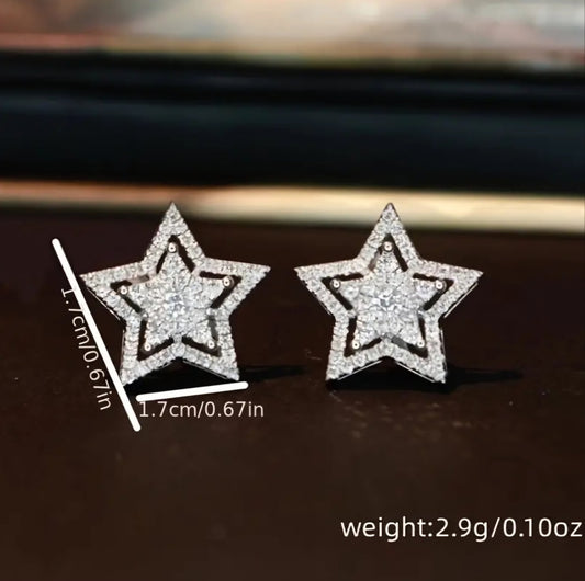STAR STUD EARRINGS BLING8UK