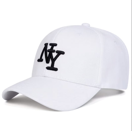 WHITE NY CAP B+F 8