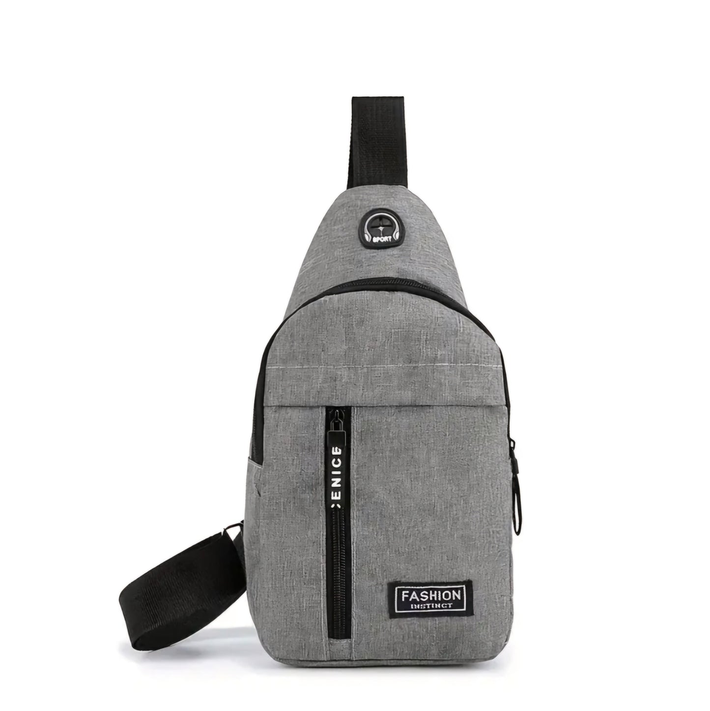 GREY FASHION SPORTS BAG BLING8UK