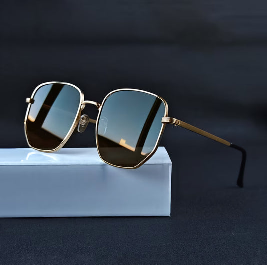 RETRO POLYGON LUXURY SUNGLASSES B+F 8