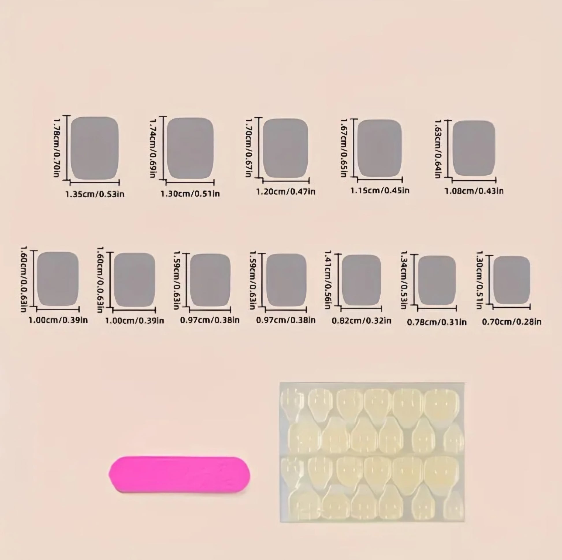 GLOWING RED NAILS 24pcs B+F 8