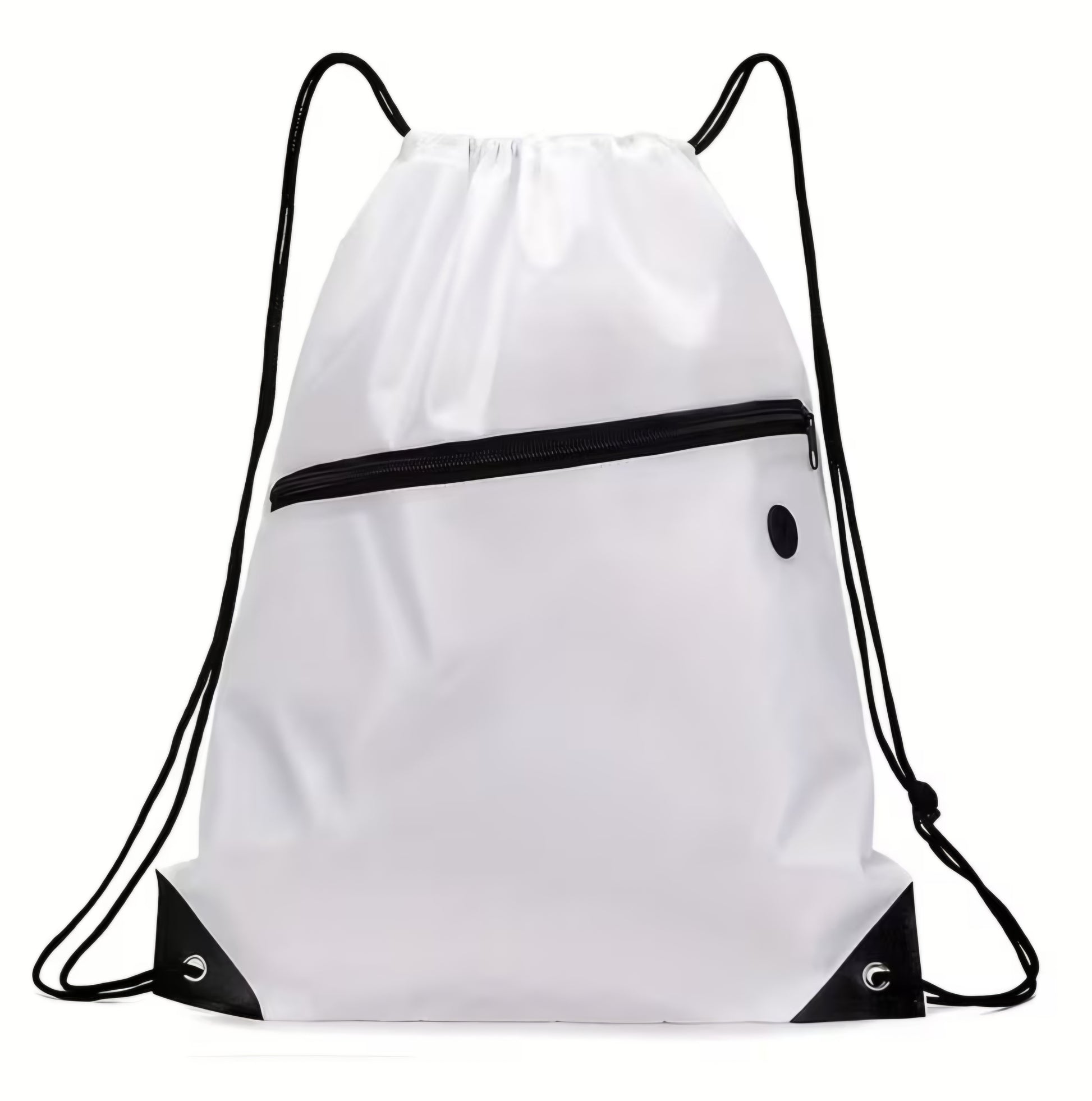 WHITE DRAW STRING BACKPACK B+F 8