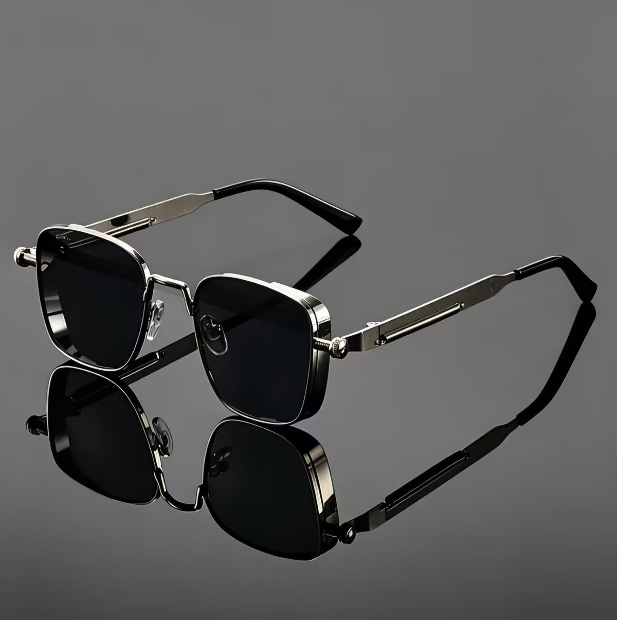 SILVER VINTAGE STYLE SUNGLASSES B+F 8