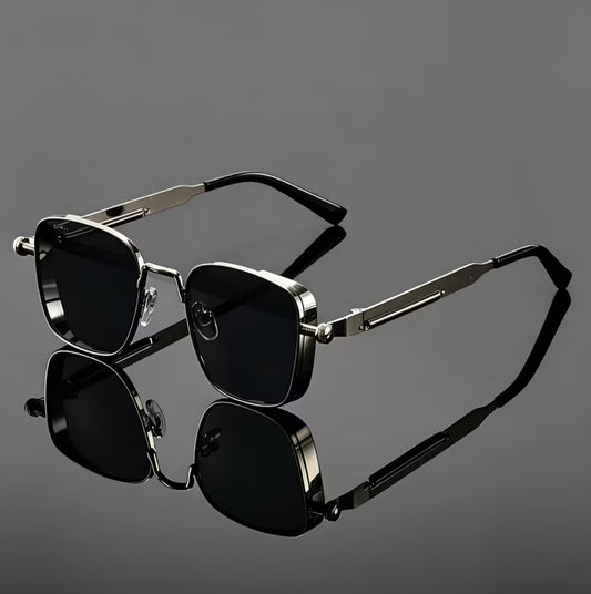 SILVER VINTAGE STYLE SUNGLASSES B+F 8
