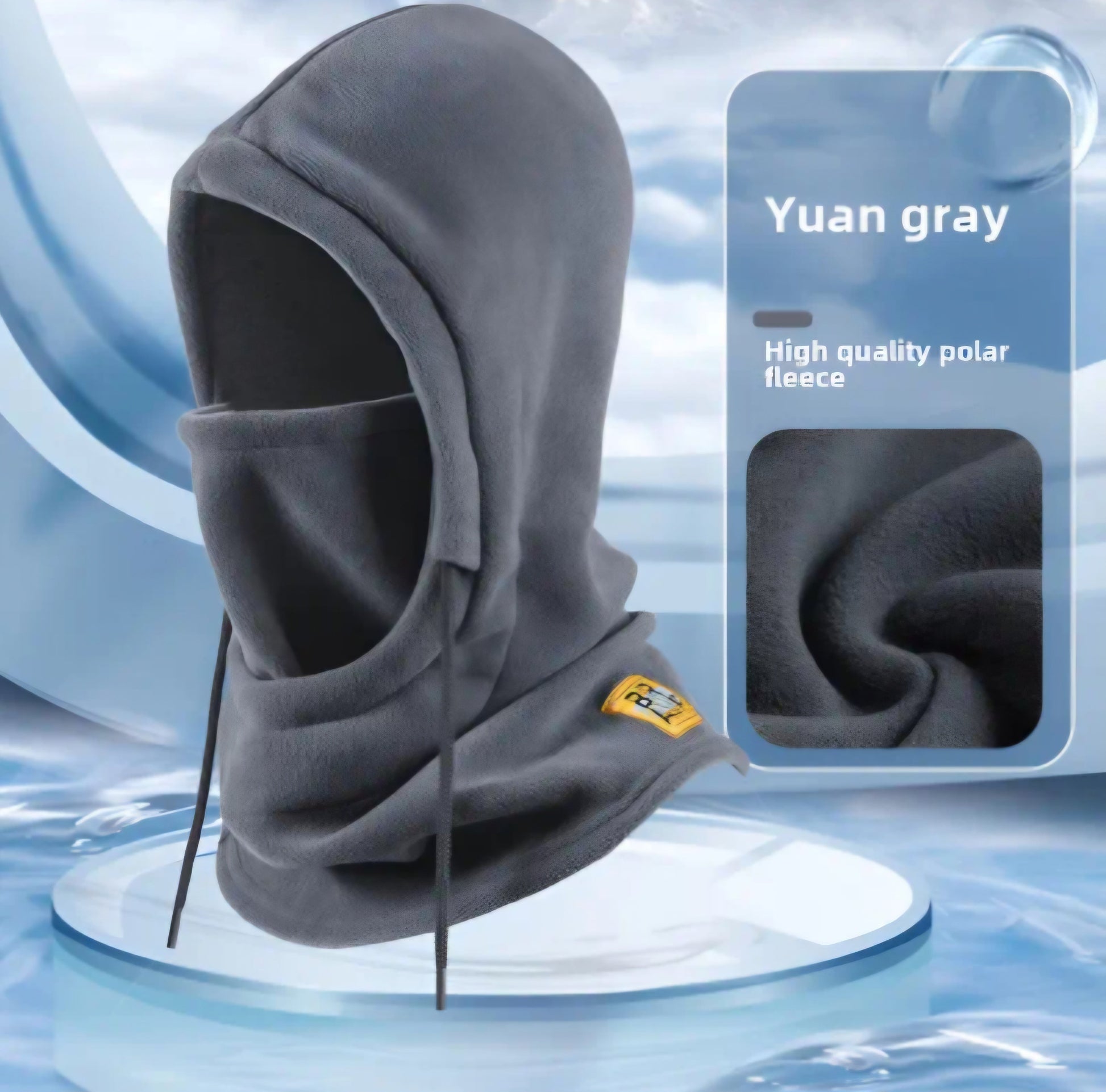 GREY FULL COVERAGE BALACLAVA HOOD BLING8UK
