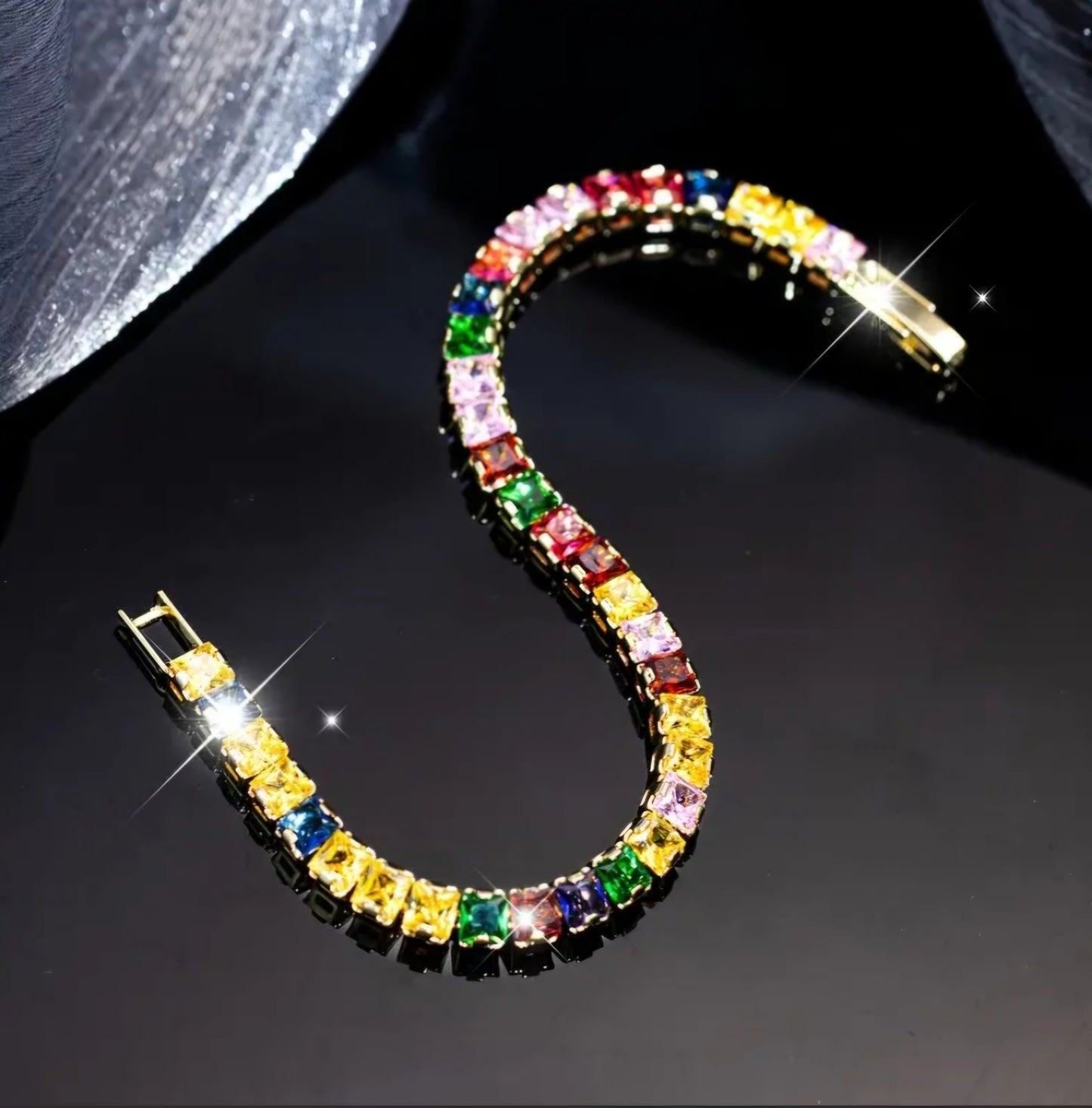 SPARKLING TENNIS BRACELET BLING8UK