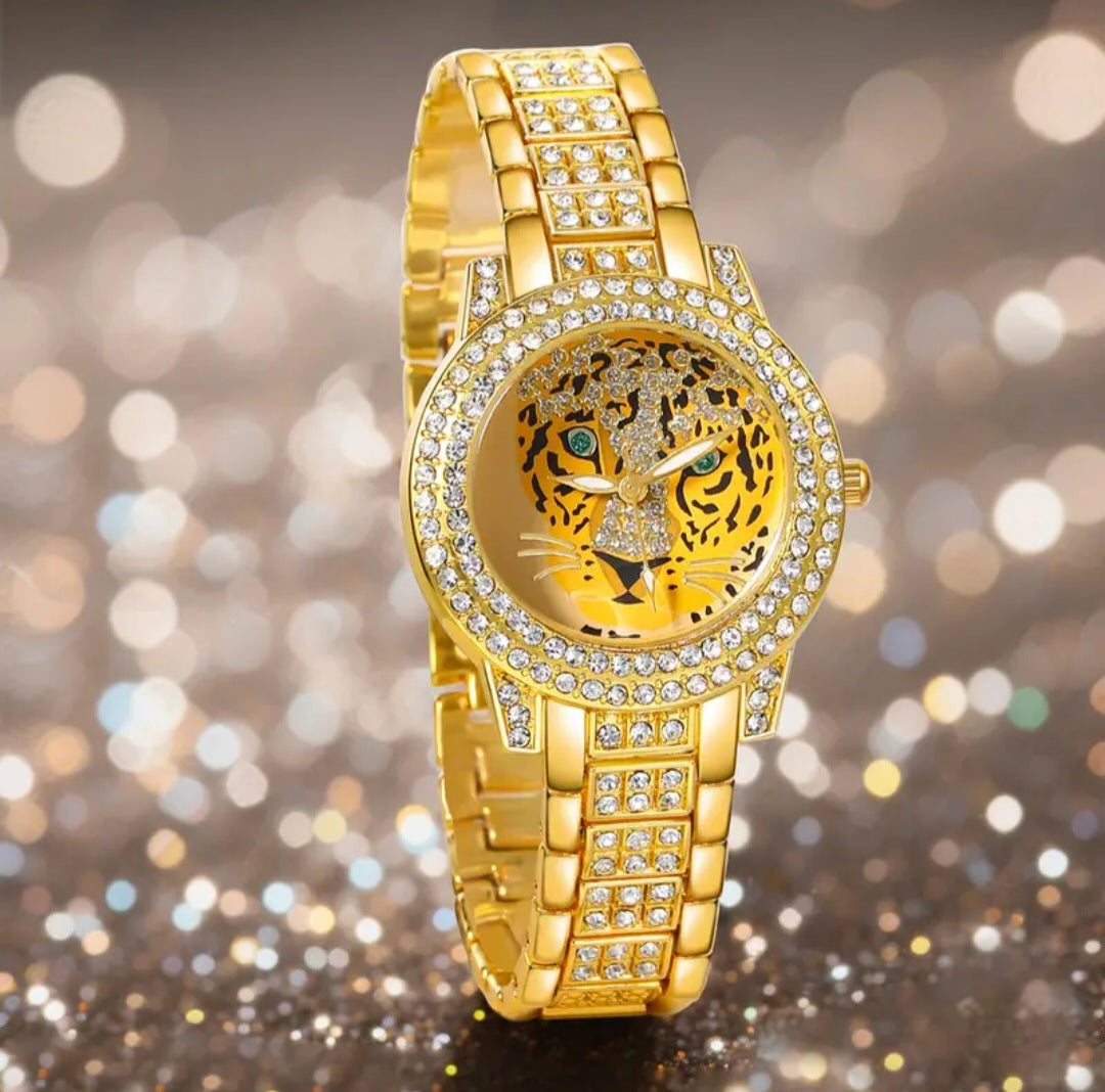 TIGER FACE BLING WATCH BLING8UK