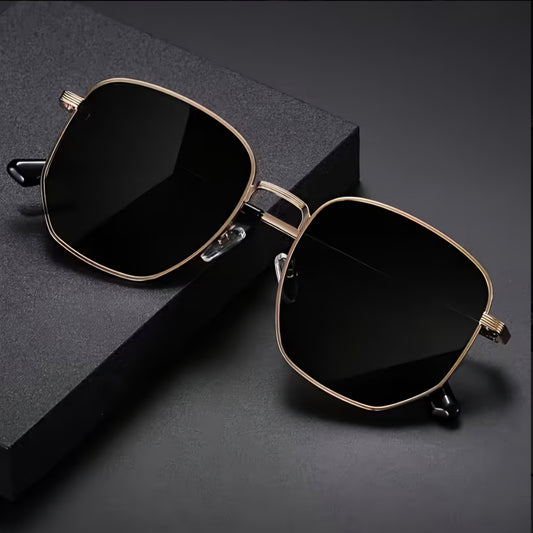 RETRO POLYGON LUXURY SUNGLASSES B+F 8