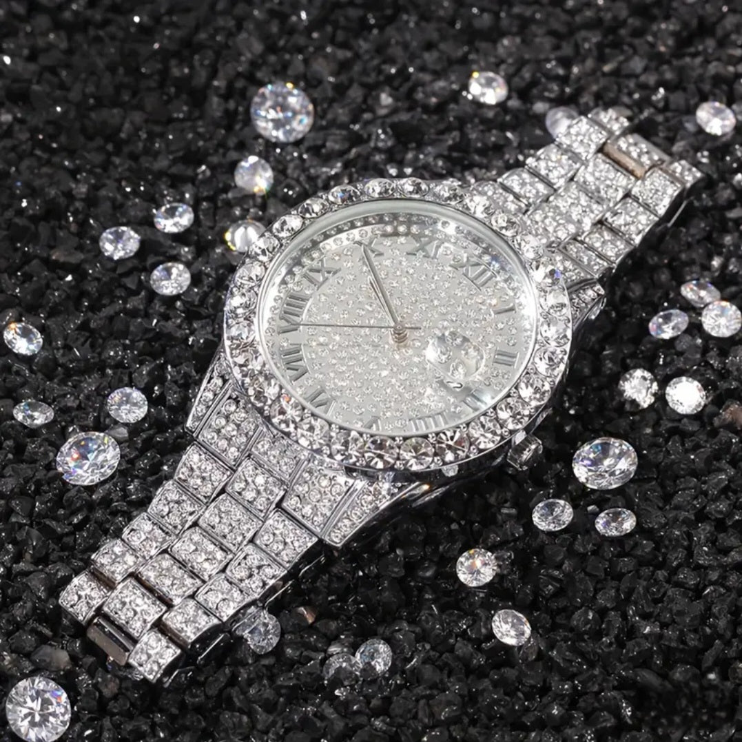 ELEGANT SPARKLE QUARTZ WATCH BLING8UK