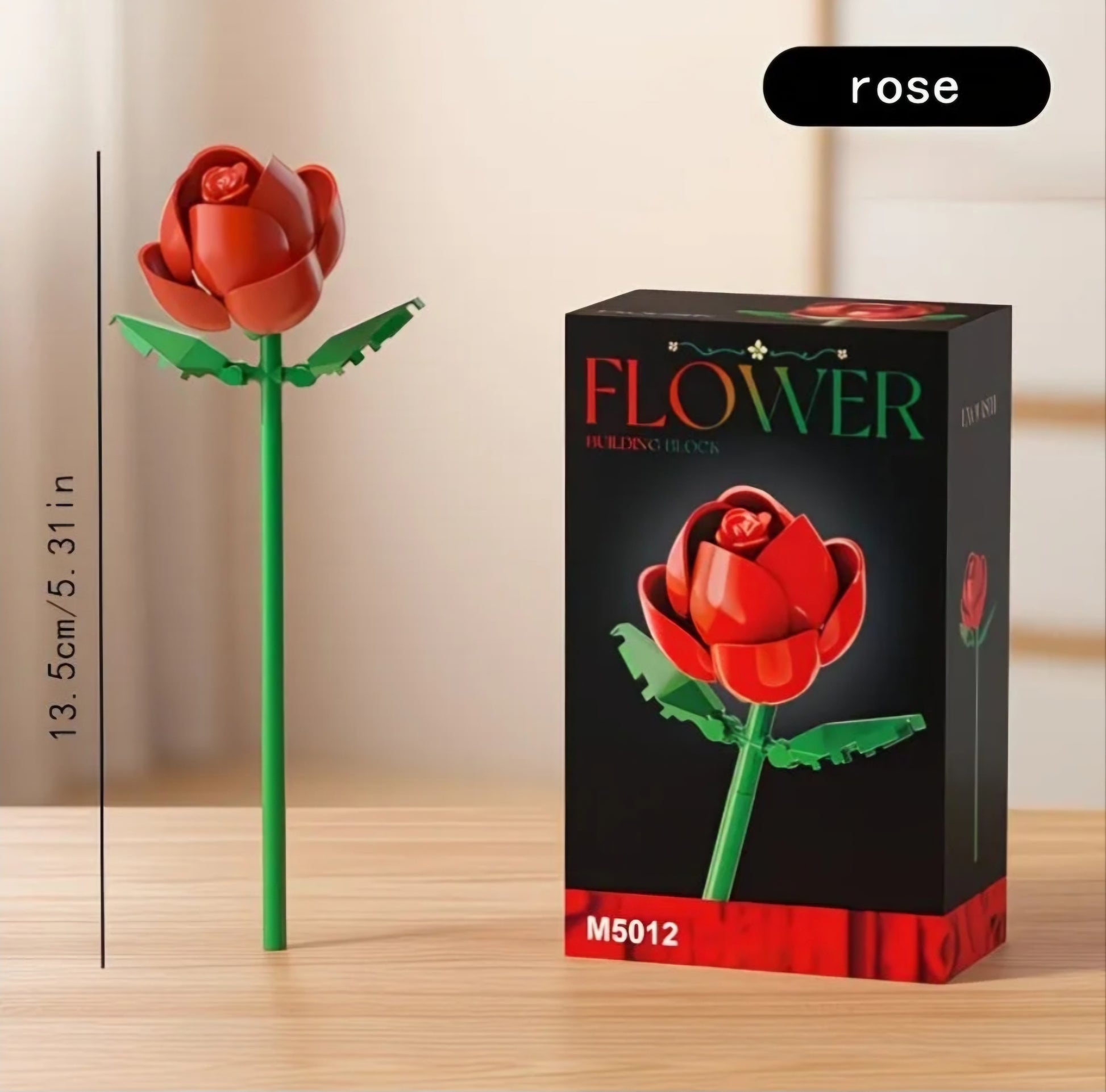 RED ROSE FLOWER B+F 8