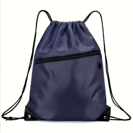 NAVY DRAW STRING BACKPACK B+F 8