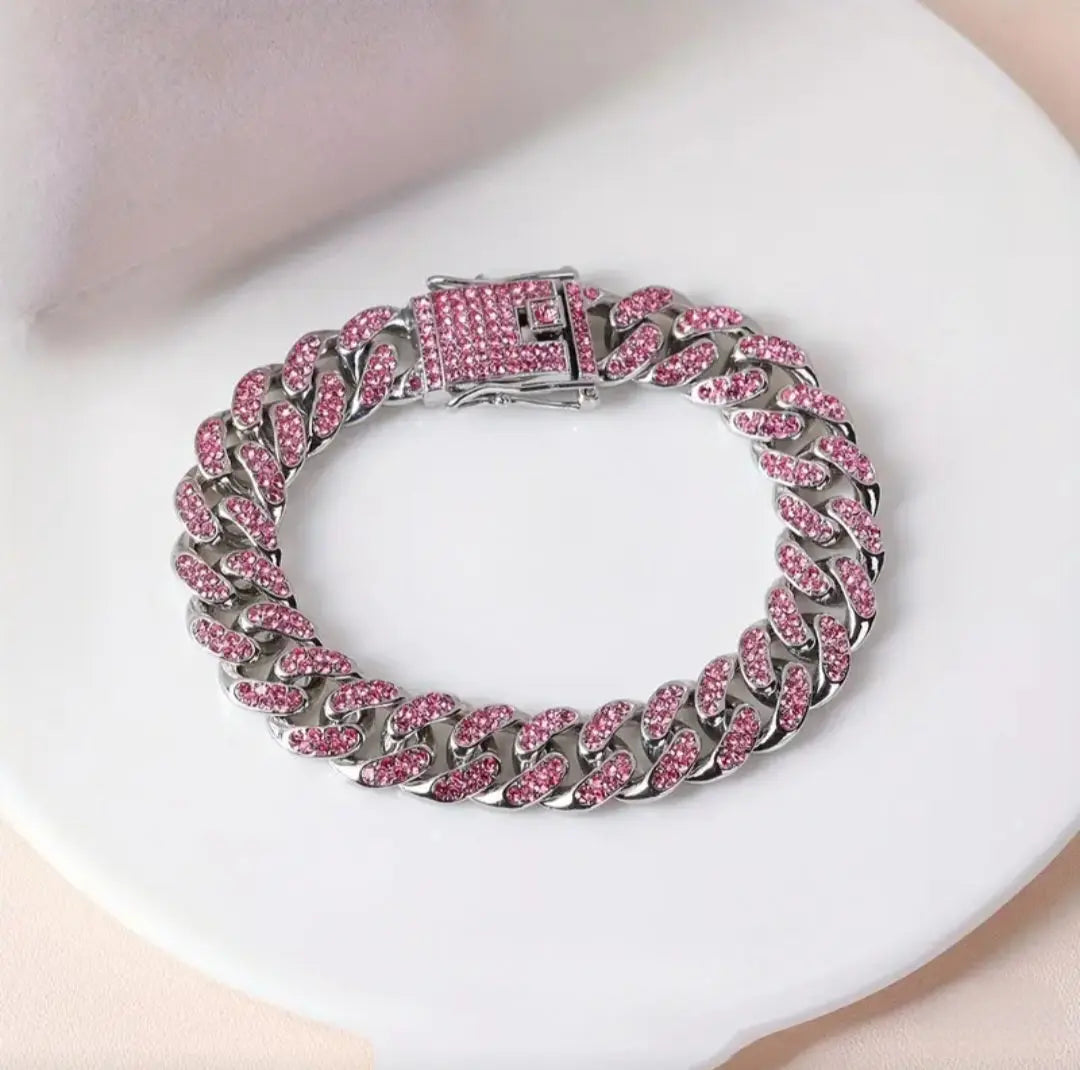 ICED CUBAN LOCK HEAD BRACELET BLING8UK